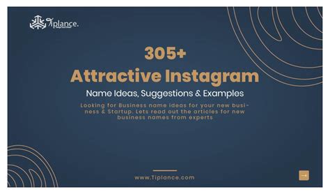 305+ Attractive Instagram Name Ideas to get More Follower - Tiplance