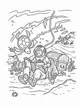 Scuba Diving Coloring Pages  Free Printable For Kids sketch template