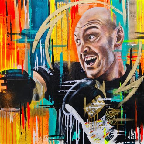 TYSON FURY BOXING acrylic portrait painting - Lea Williams The Rock ...