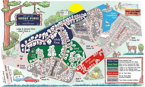 Sandy Pines Campground Map | Camping resort, Camping, Camping in tennessee