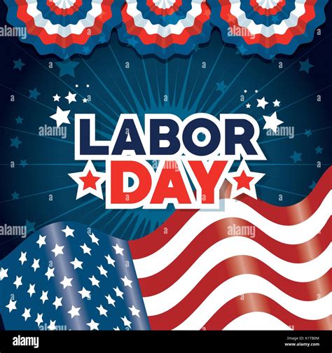 Flag of Labor day in Usa theme Vector illustration Stock Vector Image & Art - Alamy