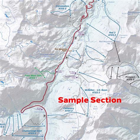 Backcountry Ski Map: Silverton, Colorado