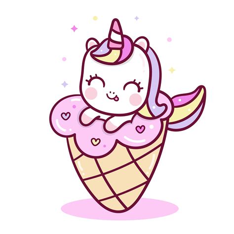 Cute Unicorn Vector Ice Cream Happy Stock Vector (Royalty Free) 1468290137 | Shutterstock ...