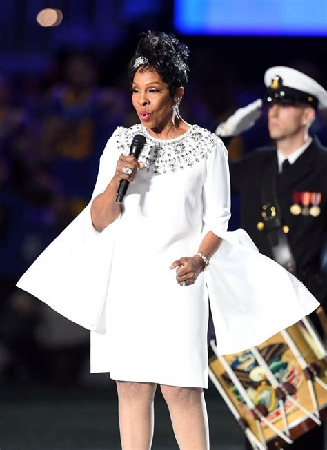 Gladys Knight Steps Out in All White for the National Anthem | Vanity Fair