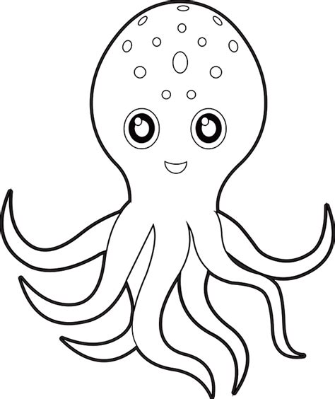 Cute Octopus Clipart Black And White