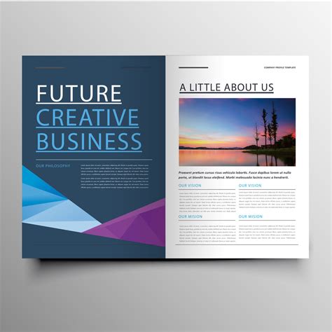 Professional Company Blue Brochure Template By CreativeDesign | TheHungryJPEG