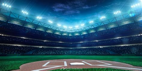 Stadium at Night in 2021 | Baseball stadium, Baseball field ...