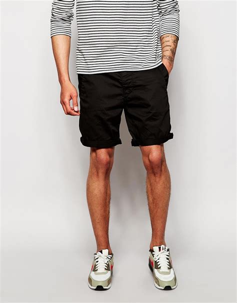 Lyst - G-Star Raw Chino Shorts Bronson Straight Fit in Black for Men