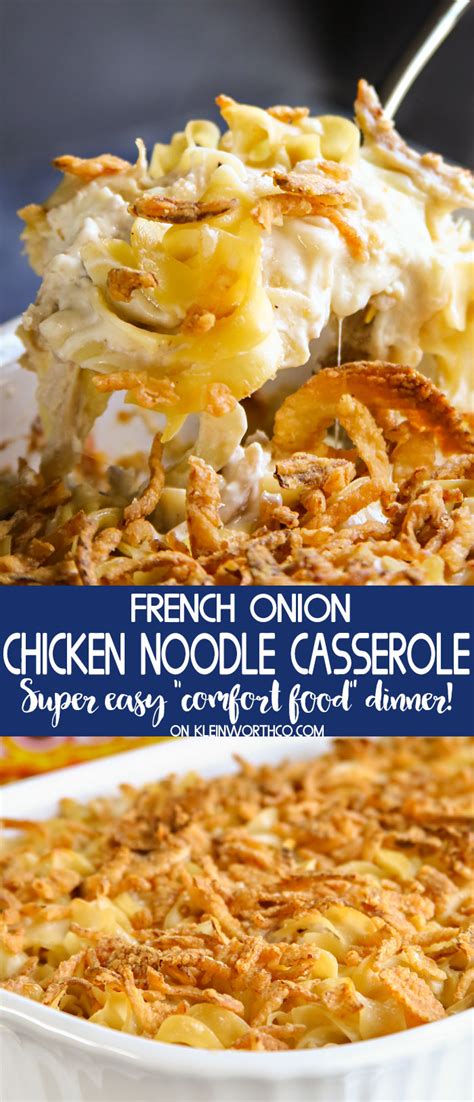French Onion Chicken Noodle Casserole - Taste of the Frontier