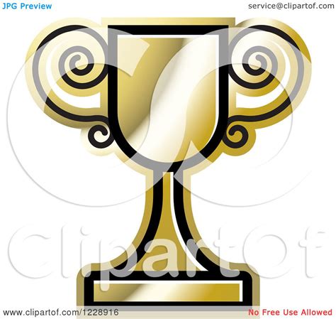 Clipart of a Golden Trophy Cup Icon - Royalty Free Vector Illustration ...