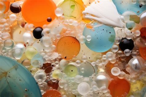 Premium Photo | Small color microplastics and plastic parts Background on black background ...
