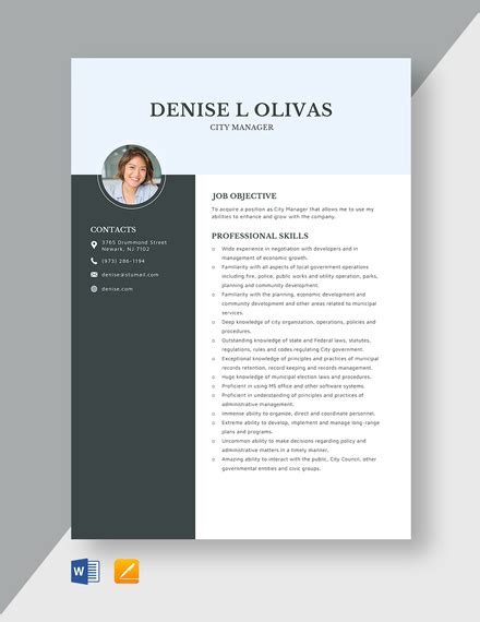 Free City Clerk Resume - Download in Word, Apple Pages | Template.net