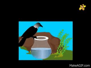 Short moral stories for kids | The thirsty crow on Make a GIF