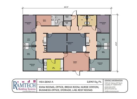 Medical Office & Physician Office Floor Plans - Ramtech Building Systems