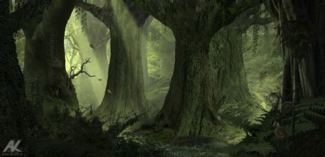 Adam Kuczek .:. concept art & entertainment design | Ancient forest, Forest drawing, Matte painting