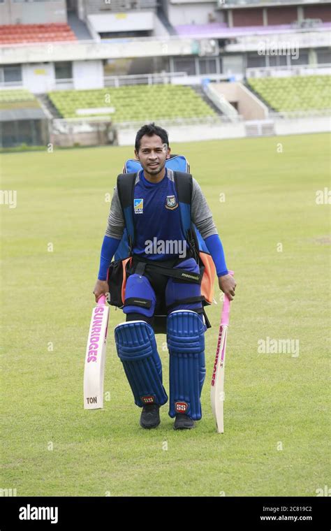 Dhaka, Bangladesh - July 19, 2020: Mushfiqur Rahim, undergo individual training sessions at ...