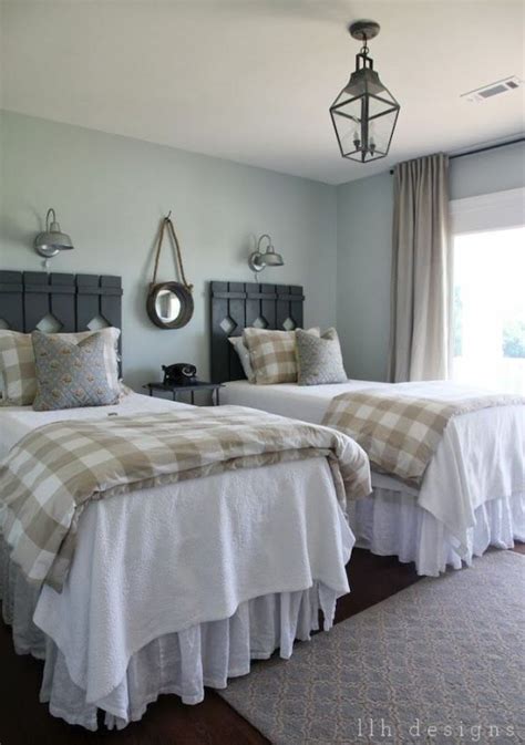 Sea Salt by Sherwin Williams - bedroom paint color | Guest bedrooms, Twin beds guest room, Home ...