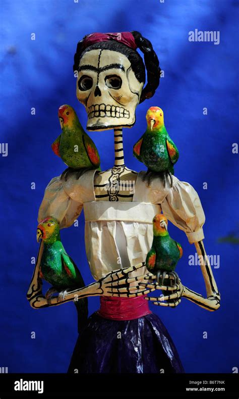 Skeleton figure of Frida Kahlo in Frida Kahlo museum, Mexico City Stock Photo - Alamy