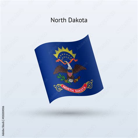 State of North Dakota flag waving form. Stock Vector | Adobe Stock