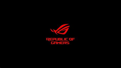 HD wallpaper: ASUS, Republic of Gamers, red, communication, illuminated ...