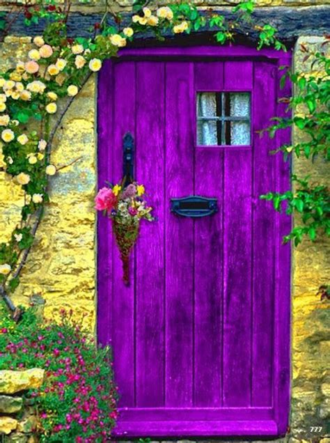 30 Stunning Front Door Ideas and Designs - Bored Art | Purple front doors, Unique front doors ...