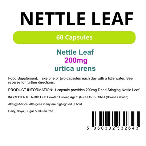 Nettle Leaf Capsules 200mg | Zoom Health