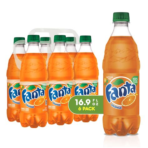 Fanta Caffeine-Free Soda, Orange, 16.9 Fl Oz, 6 Count - Walmart.com