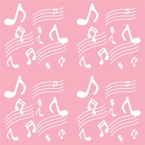 Seamless Background Musical Notes White Pink Background 7028802 Vector Art at Vecteezy