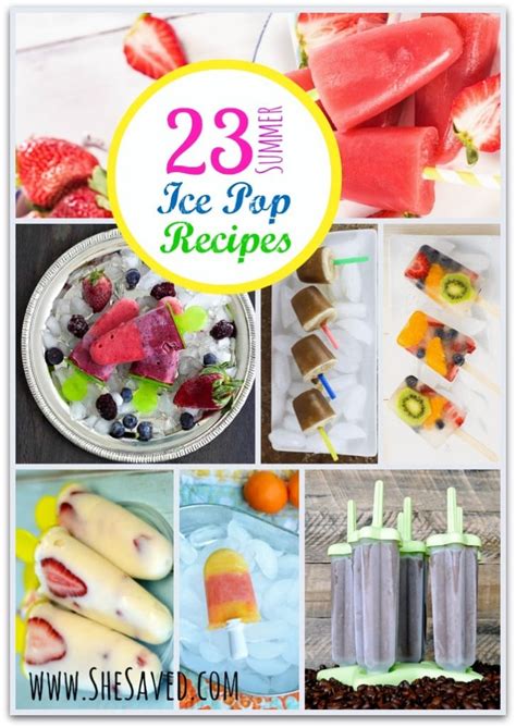 Summer Ice Pop Recipes - SheSaved®