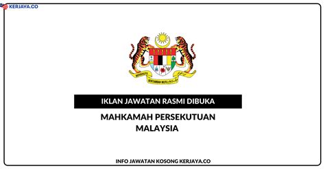 Mahkamah Persekutuan Malaysia ~ Jurubahasa Gred LA19, 11 Kekosongan ...