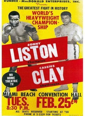 Sonny Liston vs Cassius Clay poster. : r/Boxing