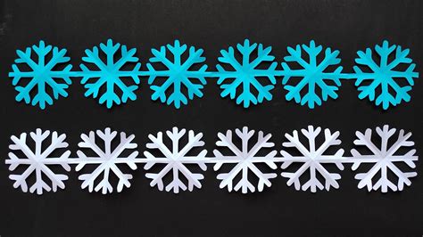 Easy Paper Chain Snowflake | chain Snowflake | chain snowflake out of paper | Snowflake Garland ...