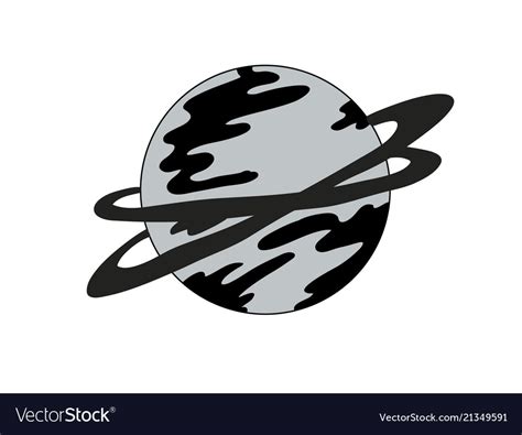 Planet silhouette Royalty Free Vector Image - VectorStock