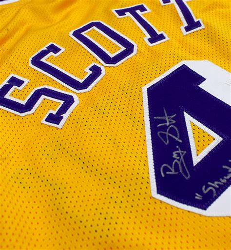 Byron Scott Autographed Los Angeles Yellow Custom Jersey Inscribed Showtime