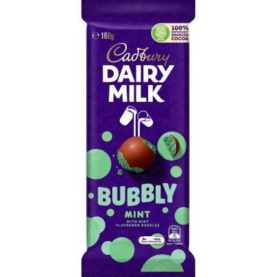Cadbury Dairy Milk Dairy Milk Bubbly Mint Chocolate Block 160g – GoPotatoes