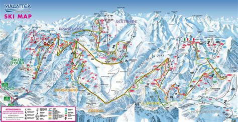 Full size piste map for Montgenevre