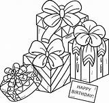 Presents Coloring Pages For Kids sketch template
