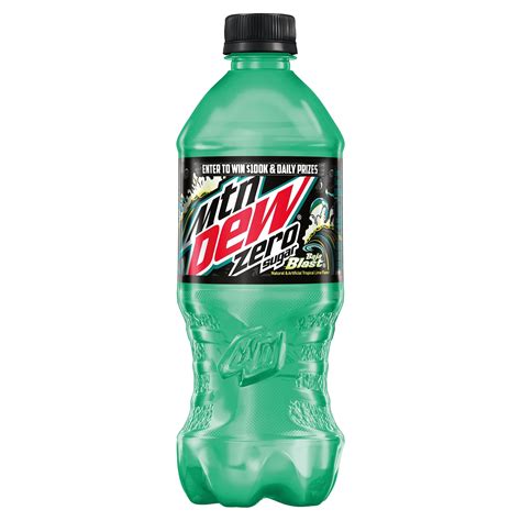 Mtn Dew Zero Sugar Baja Blast Soda, 20 fl oz - Walmart.com - Walmart.com