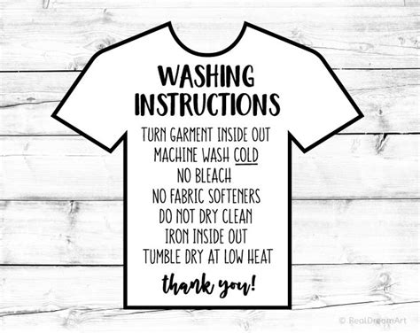 Instrucciones de lavado Svg Instrucciones de Cuidado Tarjeta Svg Camisa Cuidado Svg para ...