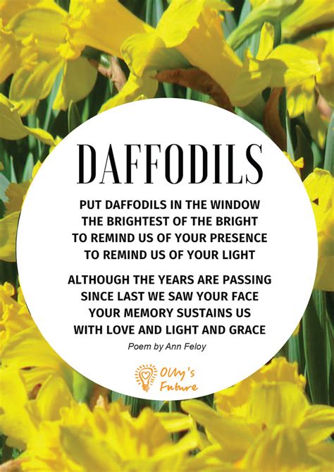 Daffodils Poem - Valentine's Day 2023 - Olly's Future