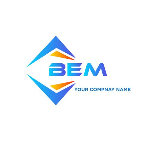 BEM abstract technology logo design on white background. BEM creative ...