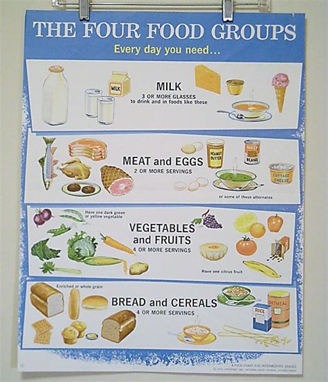 Remember this poster well from above the water fountain in my Elementary Cafeteria. | Four food ...