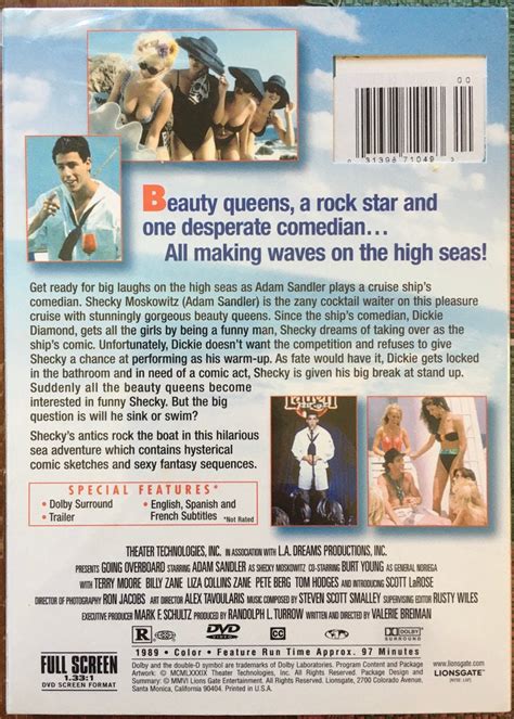 Adam Sandler Going Overboard DVD Original 1989 Full Screen - Etsy