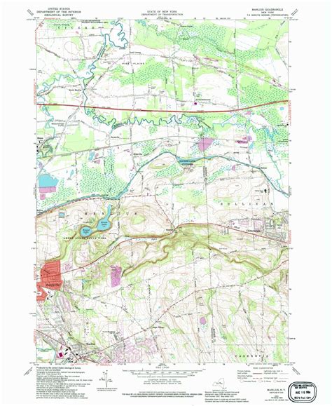 Classic USGS Manlius New York 7.5'x7.5' Topo Map – MyTopo Map Store