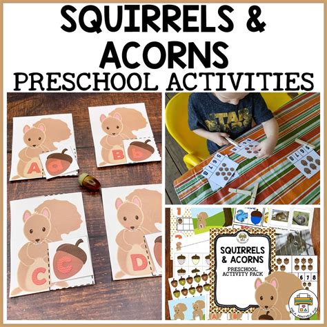 Squirrels & Nuts Activity Pack - Pre-K Printable Fun