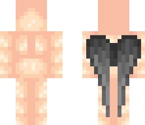 Angel Wings Base - Black | Minecraft Skin