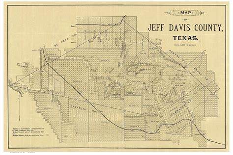 Jeff Davis County Texas 1888 - Old Map Reprint - OLD MAPS