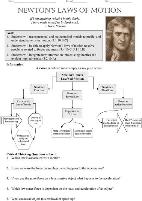 39 newton's laws of motion worksheet - Worksheet For Fun