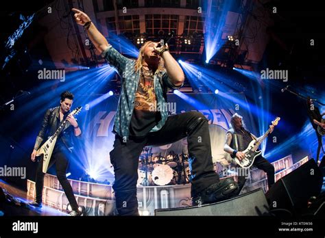 The German speed metal band Helloween performs a live concert at ...