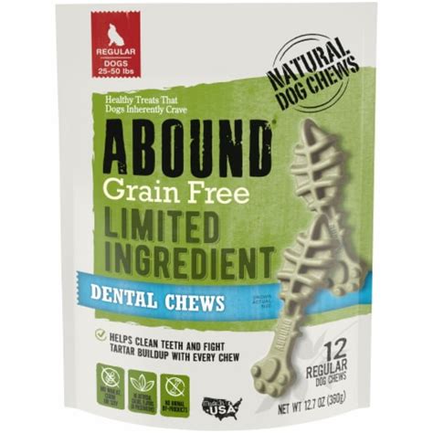 Abound® Grain Free Limited Ingredient Regular Dental Dog Chews, 12 ct / 12.7 oz - Smith’s Food ...